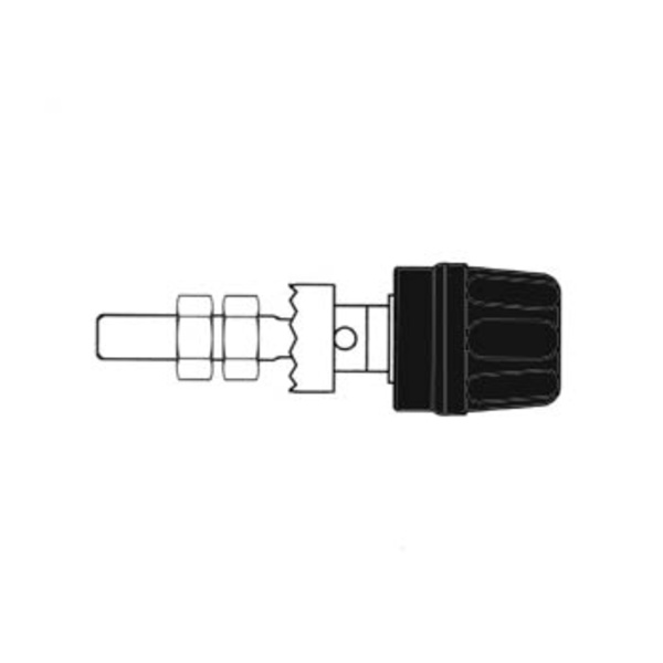 4 mm fatning med klokant / sort (pk 10A)
