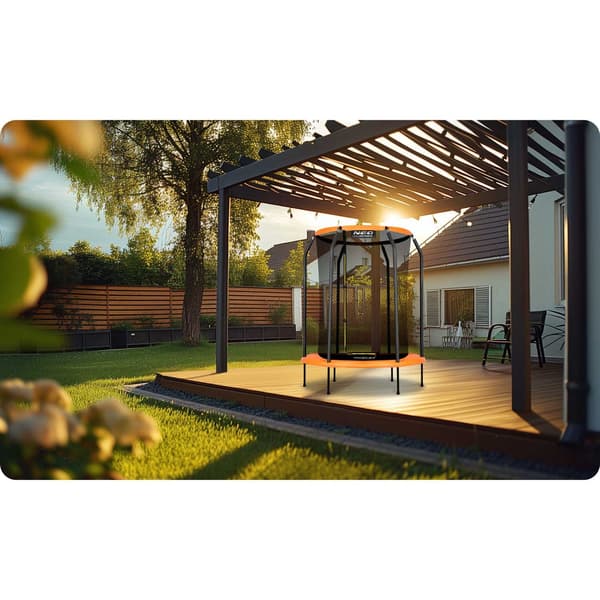Børnehavetrampolin med sikkerhedsnet, 152 cm