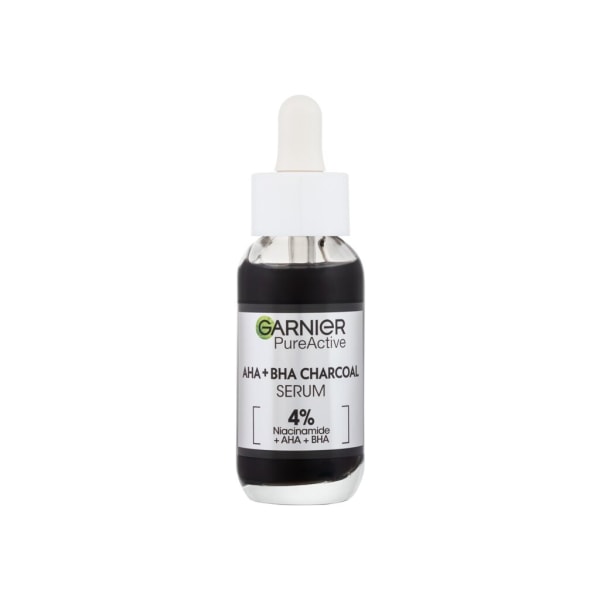 Garnier - Pure Active AHA + BHA Charcoal Serum - Unisex, 30 ml