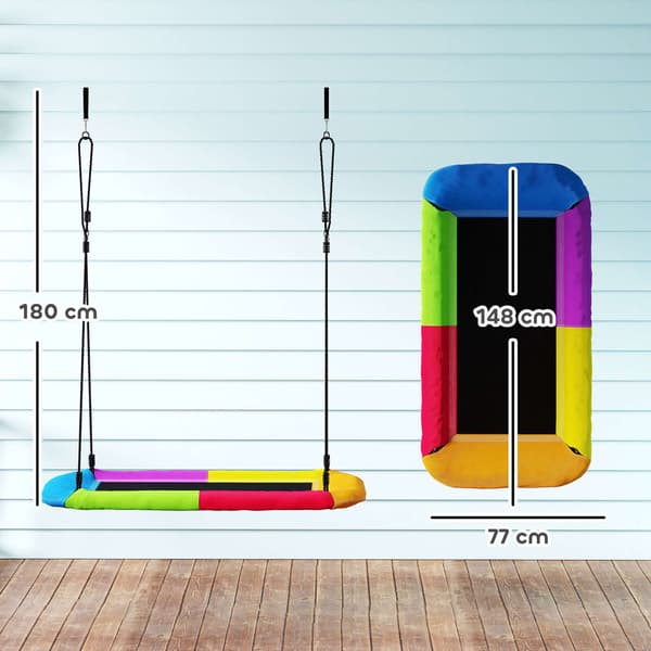 Utomhusgunga för barn, 148x77 cm, 300 kg kapacitet
