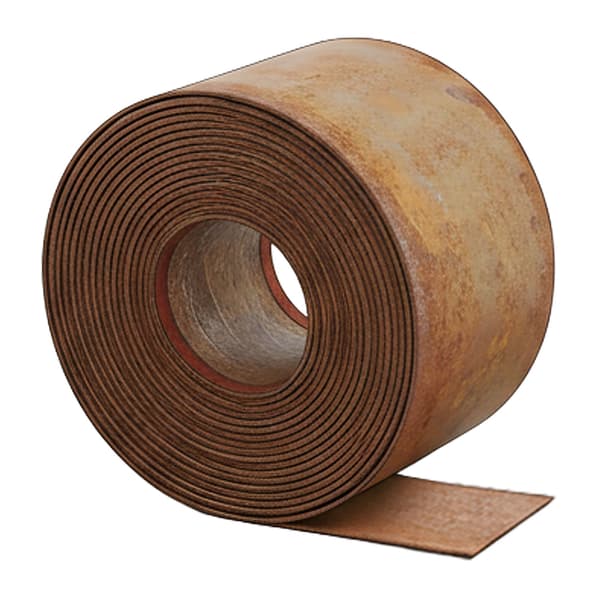 Stålhavekant, rustfinish, fleksibel græsplænekant