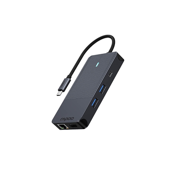 RAPOO USB-C Multiport UCM-2005 10-i-1 USB-C-adapter Sort
