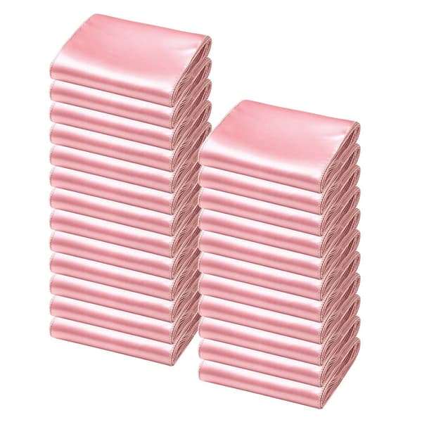 Satinstolsbågar, 50-pack roséguld 7 x 108 tum