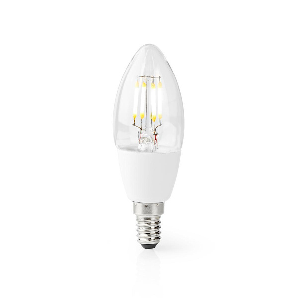 SmartLife LED Glødepære | Wi-Fi | E14 | 400 lm | 5 W | Varm Hvid | 2700 K | Glas | Android™ / IOS | Stearinlys | 1 stk.