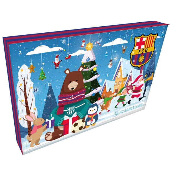 FC Barcelona adventskalender med 24 overraskelser og samleobjekter