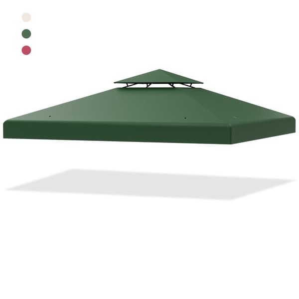 Udskiftningsbaldakin til pavillon 3 x 3 m, dobbeltlags, polyester