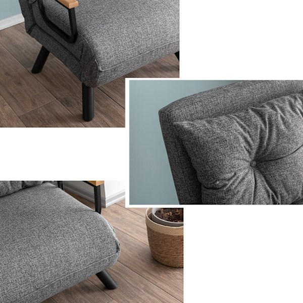 1-sædet sovesofa Sando Single - Lysegrå