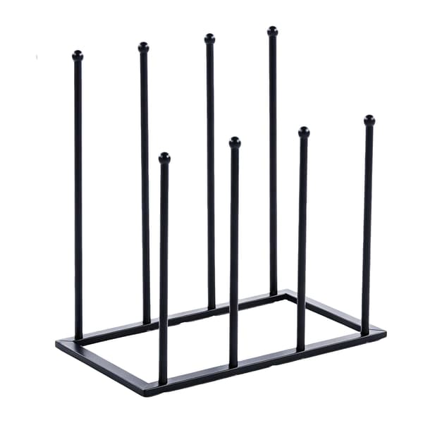 Musta rautainen saapasteline 4 parille, 45x41x25 cm