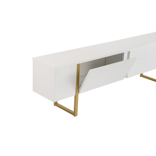 TV Stand Serenity - Hvid, Guld