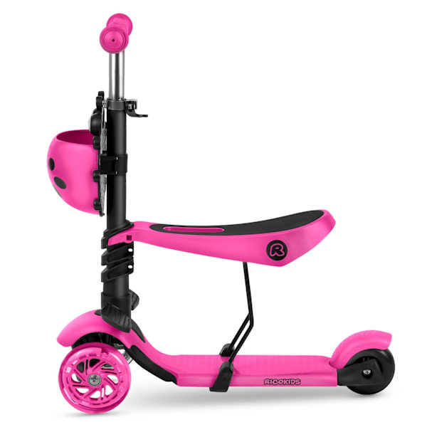 Balancescooter 3-i-1 til børnVigtige funktioner:- Gratis sød mariehøne kurv- 3-i-1 med justerbart sæde- Bred, skridsikker platform- Just