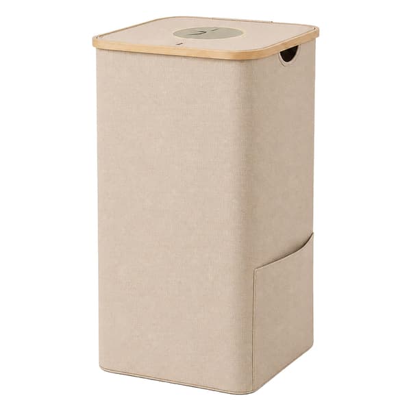 Pantbehållare för flaskor, 100L – Beige, Bambu