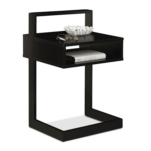 Sidebord med opbevaringsrum sort