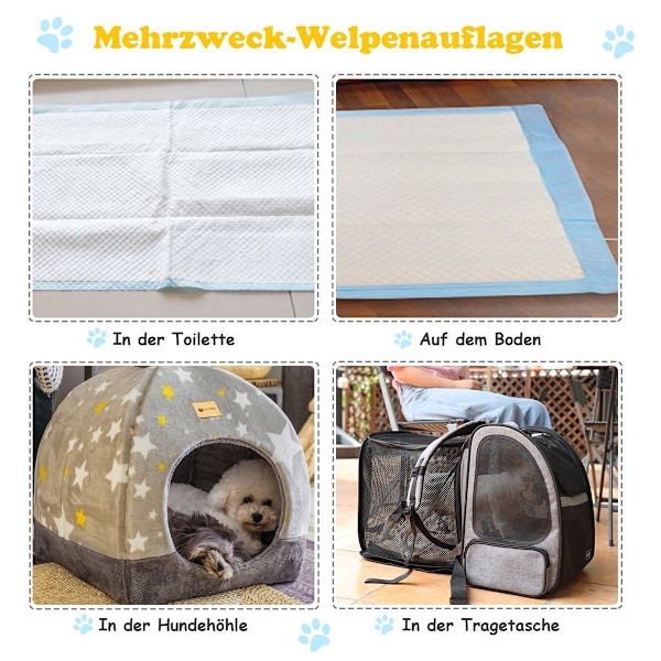 300 styks hundetræningsunderlag lækagesikre 5-lags design 60 x 40 cm