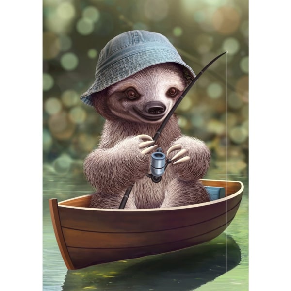 Sloth Go Fishing - 50x70 cm