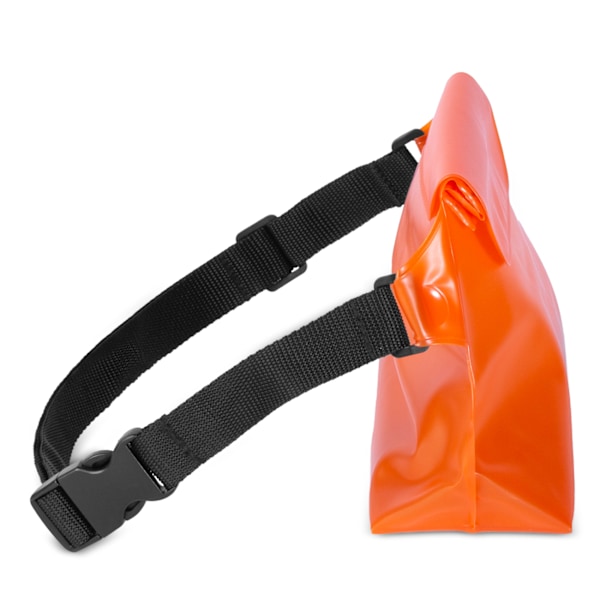 Vattentät PVC midjeväska för telefon, dokument, Outdoor - orange