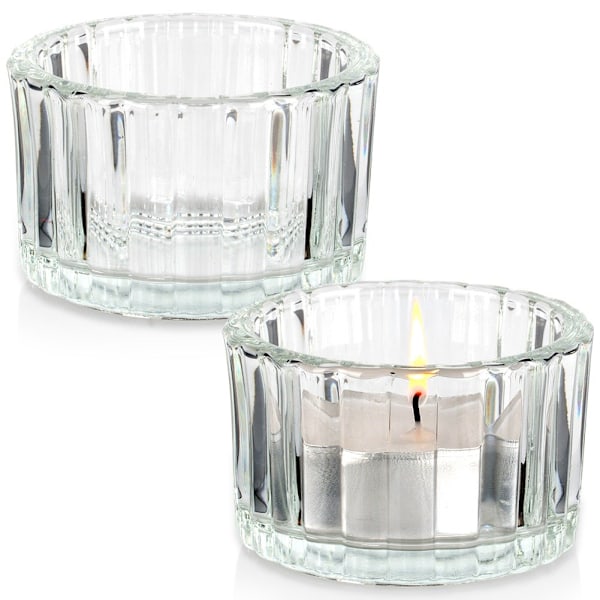 Lasinen kynttiläpidike 5,7 cm 2 kpl.
