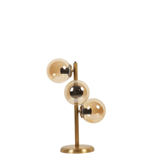 Bordlampe Simay 3 Lü Eskitme Bal Camlı Masa Lambası
