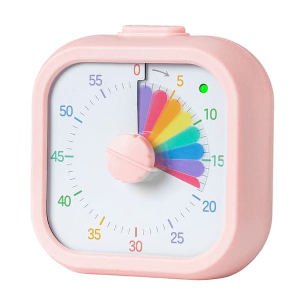 Firkantet visuel timer med justerbar lydstyrke, 60 minutter