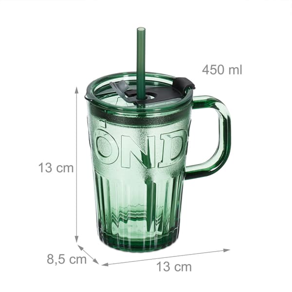 Sæt med 2 drikkeglas med hank