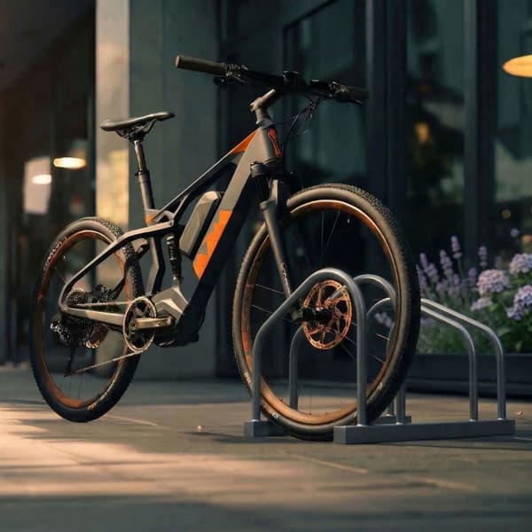 Cykelställ, golv- eller väggmontering, stål, 65 mm däck
