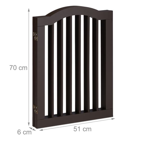 Brun säkerhetsgrind 70 cm