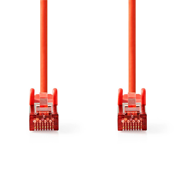 CAT6 Verkkokaapeli | RJ45 uros | RJ45 uros | S/FTP | 0.50 m | Pyöreä | LSZH | Punainen | Label