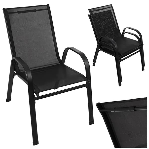 Havestolsæt, 2 stabelbare jernstole, UV-resistent