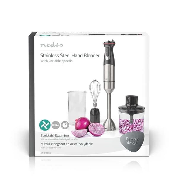 Stavmixer | 800 W | Hastighetsinställningar: Variabel hastighetskontroll | Chopper | Aluminium / Svart