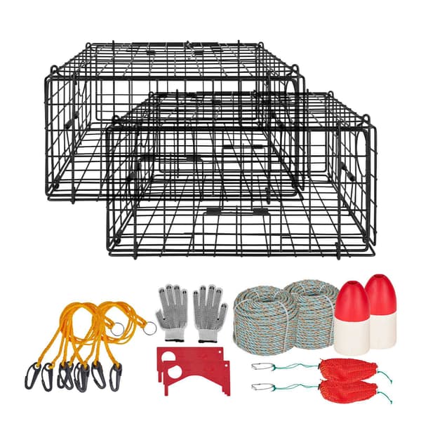 Krabbfälla 2-pack, 24,4 tum fyrkantig, PVC-belagd nät