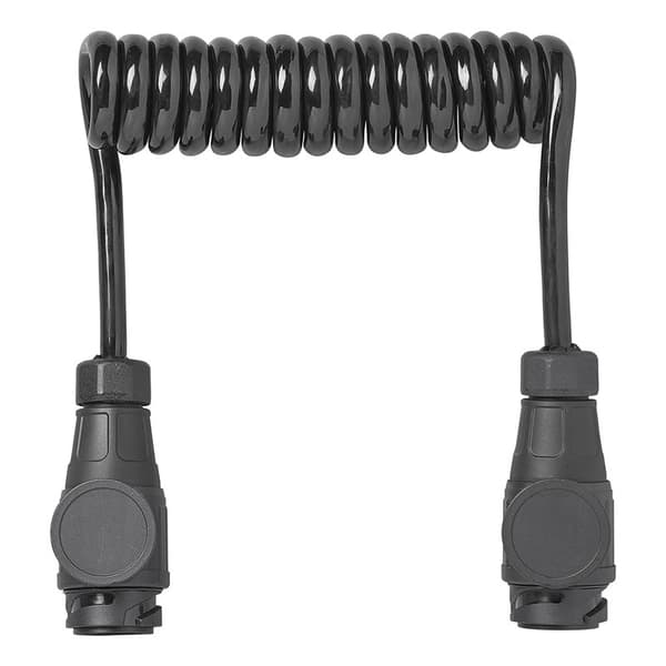 13-benet spiralkabel, 1,5 m, fleksibel PVC, 12V