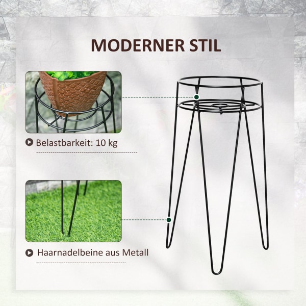 Flower Stand Sæt Med 3 Metal Plant Stand Set Blomsterskammel Urt