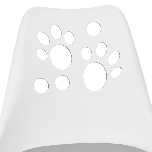 Børnes drejestol, hvidgrå, ergonomisk, justerbar
