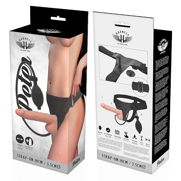 Harness Attraction - Rnes Peter med uppblåsbar penis 18 Cm -O- 3,5 Cm
