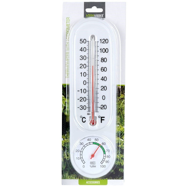 Termometer med hygrometer för inomhus och utomhus bruk