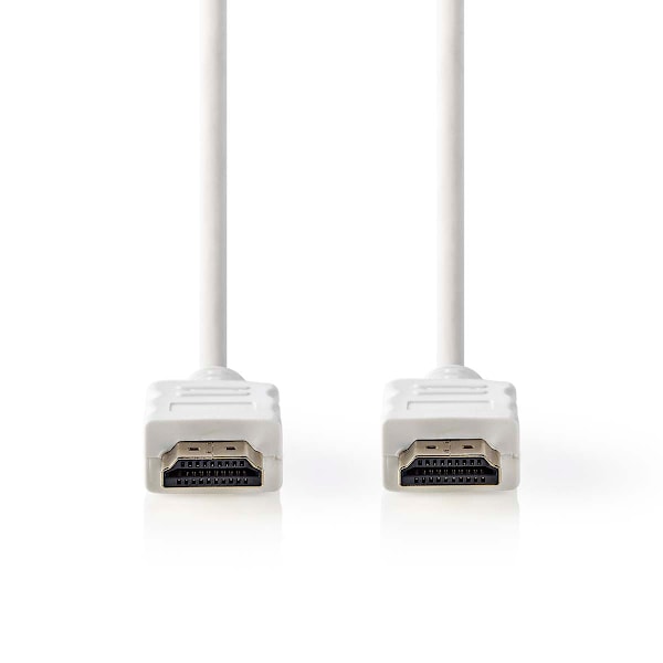 High Speed ​​HDMI ™ kabel med Ethernet | HDMI™ Stik | HDMI™ Stik | 4K@60Hz | ARC | 18 Gbps | 2.00 m | Runde | PVC | Hvid | Label