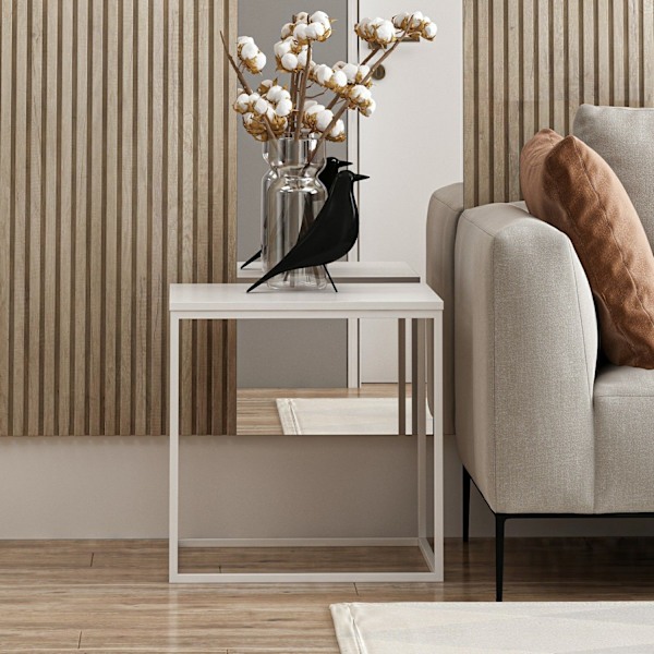 Sidebord Basak - Hvid