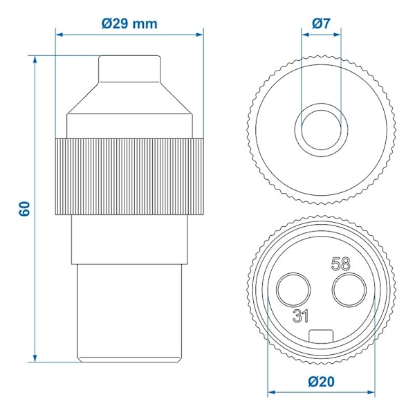 Plugg 2-polig PVC