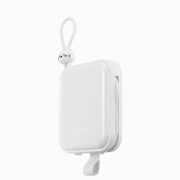 Powerbank jalustalla, USB-C-kaapelilla ja iPhone Lightning Cutie Series 10000mAh 22,5W valkoinen