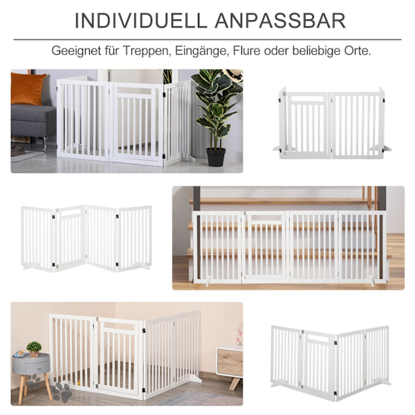 Stair Gate Kokoontaittuva Ei Porausesteitä Portti Suojaportti 4 Kpl Vapaasti Seisova 2 Tukijalalla Valkoinen 81 Cm