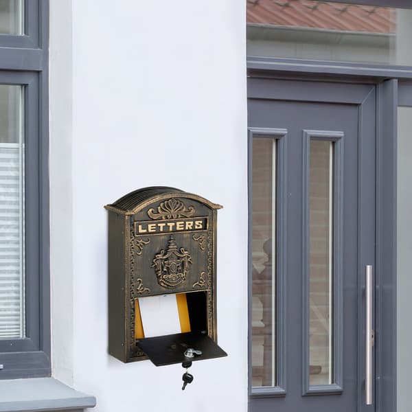 Vintage brevlåda med lås – nostalgisk postlåda