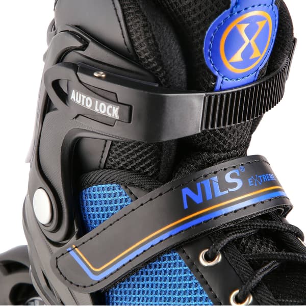 2-i-1 inline- og skøjter, sort-orange, størrelse L (39-43)