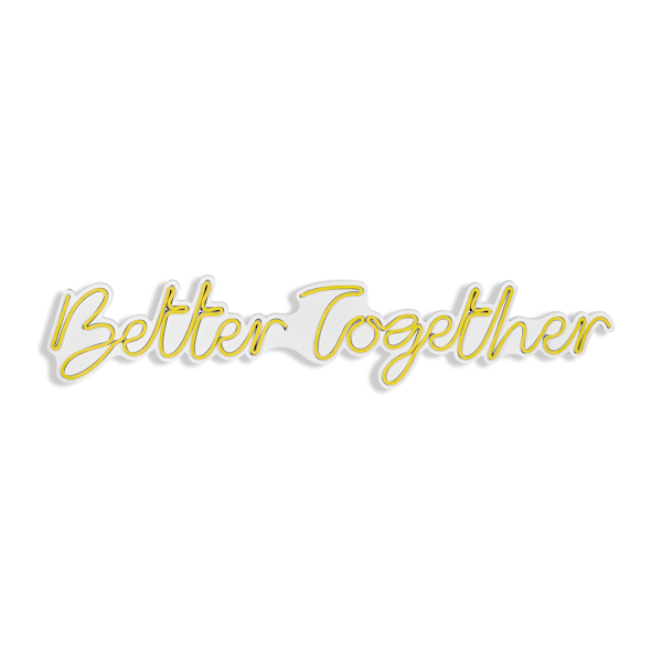Dekorativ Plast Led Belysning Better Together - Gul