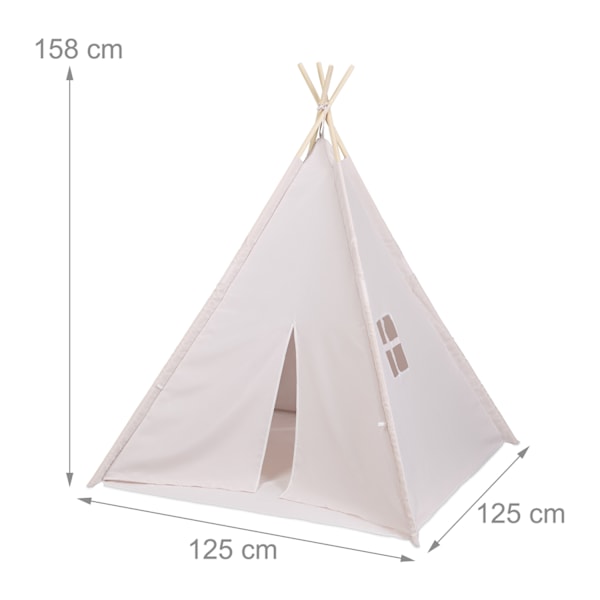 Tipi legetelt med gulvmåtte