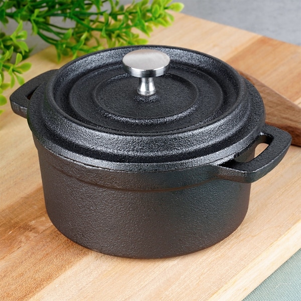 Serveringsgryta i gjutjärn med lock CAST LINE 10 cm, 250 ml