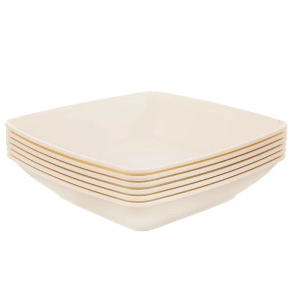 Plastsoppskålar, Grädde, 17,5 cm, 500 ml, Set om 6