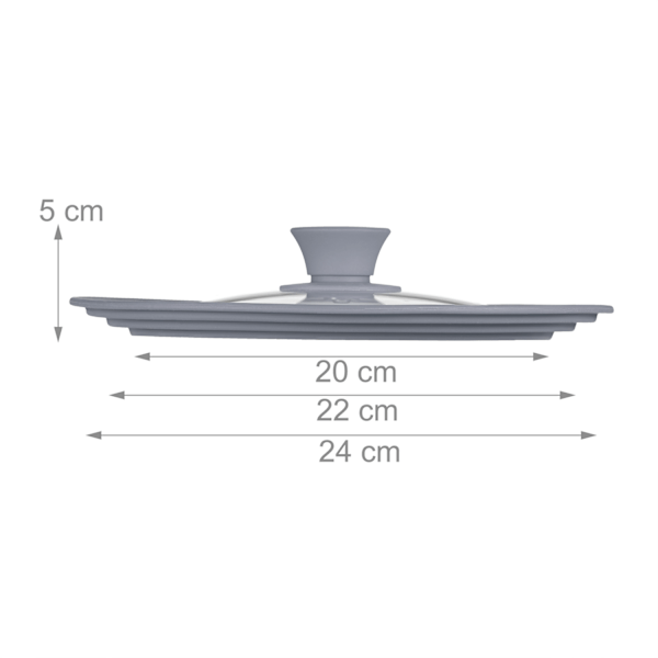 Kruklock 20-24 cm med silikonkant