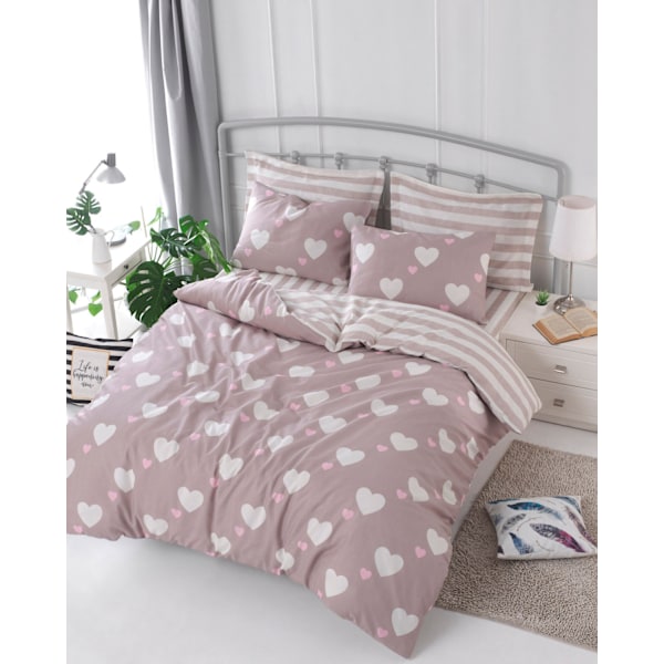 Dubbel täcke Set Herz - Dusty Rose