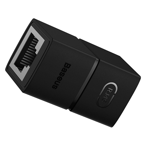 AirJoy LAN Ethernet RJ-45 netværkskabelstik, sort - SÆT med 2