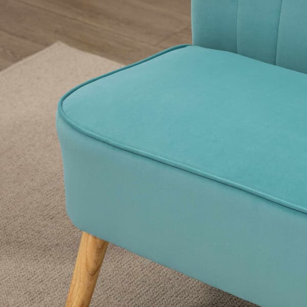 2-personers retro sofa, træben, 117x56,5x77 cm, grøn