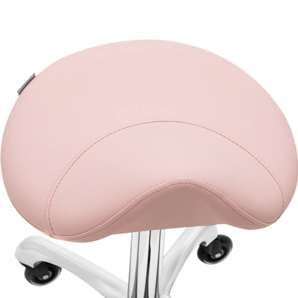 Jakkara, jakkara, kosmeettinen satulatuoli pyörillä 150 kg asti YORK - puuteri pinkki